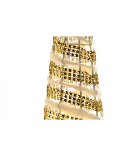 DKD Home Decor - White and Gold Christmas Decoration, 3 Pieces (20 x 20 x 80 cm)
